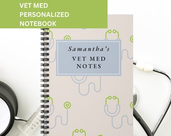 Veterinary Notebook. Gift for Veterinarian, Vet Tech, Vet Nurse, Vet Student.Spiral Notebook - Ruled Line