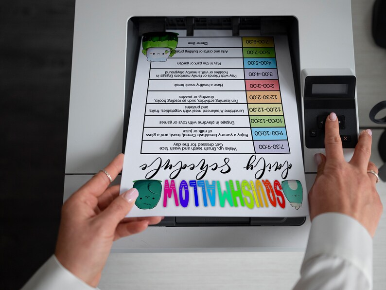 Editable Kids Daily Schedule Template Squishmallow Schedule Printable Editable kids daily schedule template squishmallow schedule printable