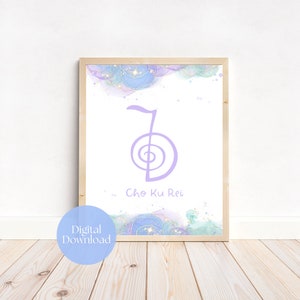 PACOTE de 4 símbolos de Reiki Impressões de arte de parede (downloads digitais) Cho Ku Rei / Sei He Ki / Hon Sha Ze Sho Nen / Dai Ko Myo Arte para impressão Presente de Reiki