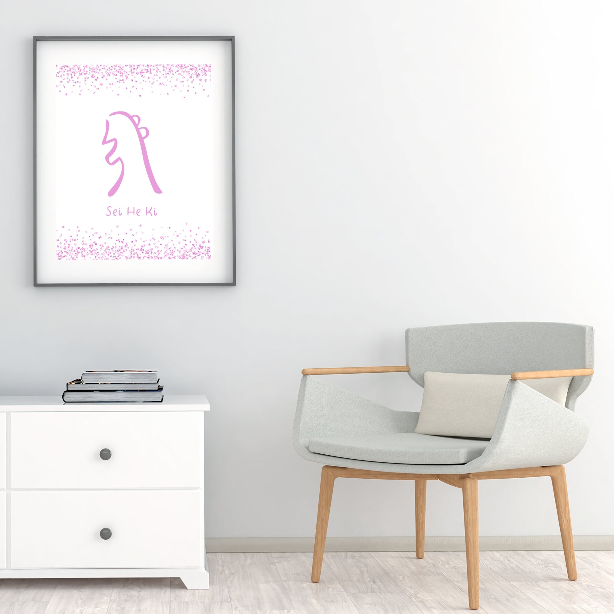 Reiki Symbols Poster Set: Pink Confetti Wall Art (digital Download) - Etsy