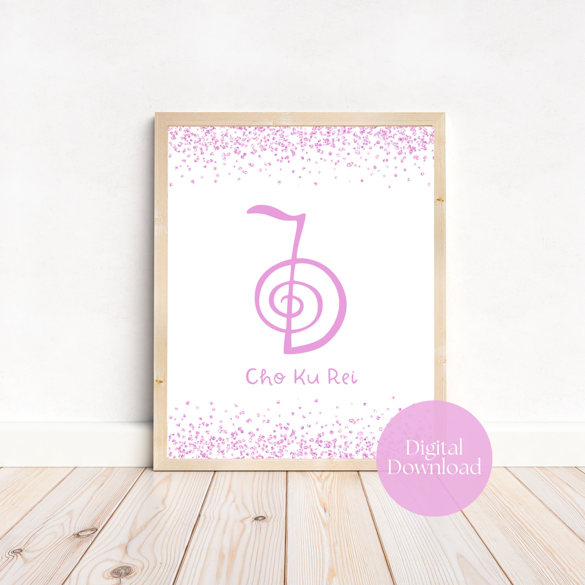 Reiki Symbols Poster Set: Pink Confetti Wall Art (digital Download) - Etsy