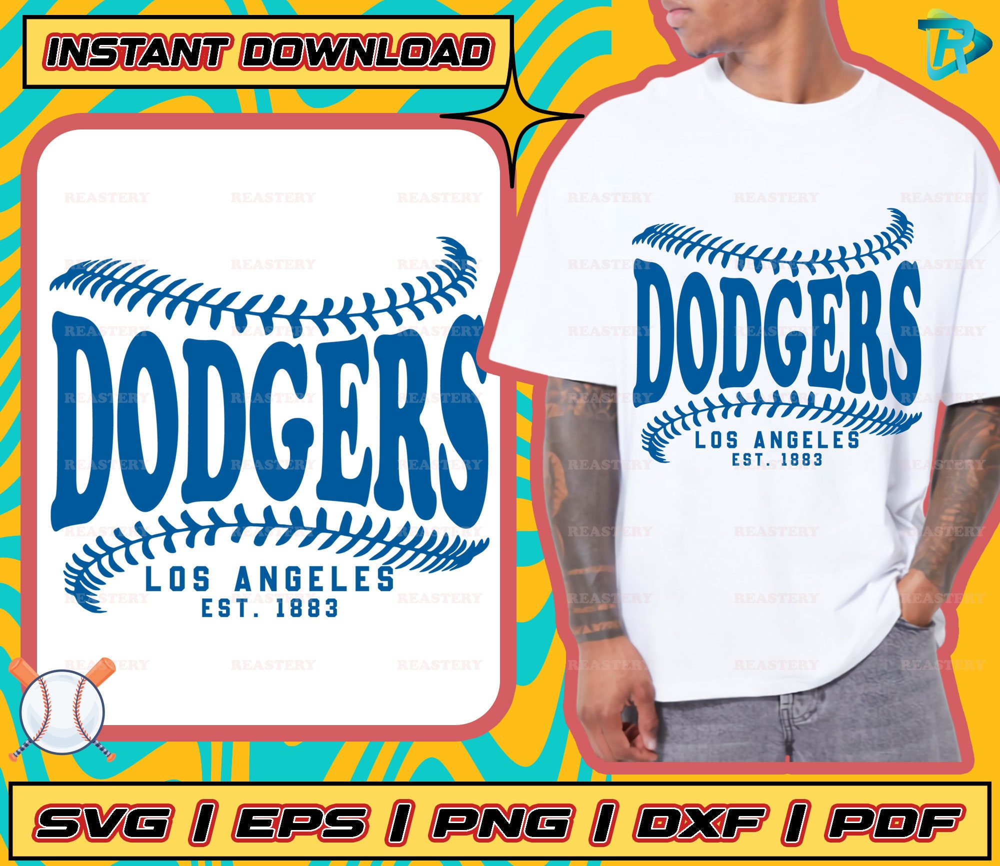 Los Angeles Dodgers SVG Files, Cricut, Silhouette Studio, Digital Cut Files, New Jersey