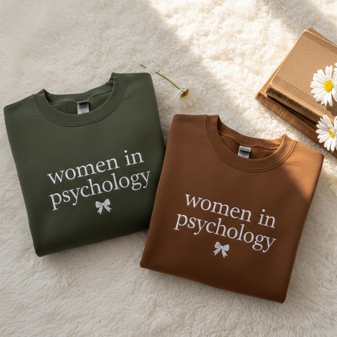 Psych Sweaters Embroidered Women in Psychology Sweatshirt, Psych Major Sweater ...