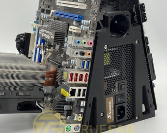Compact Dual Motherboard + PSU Stand  | for CPU Crypto Mining, Test Rig, or Desktop PC