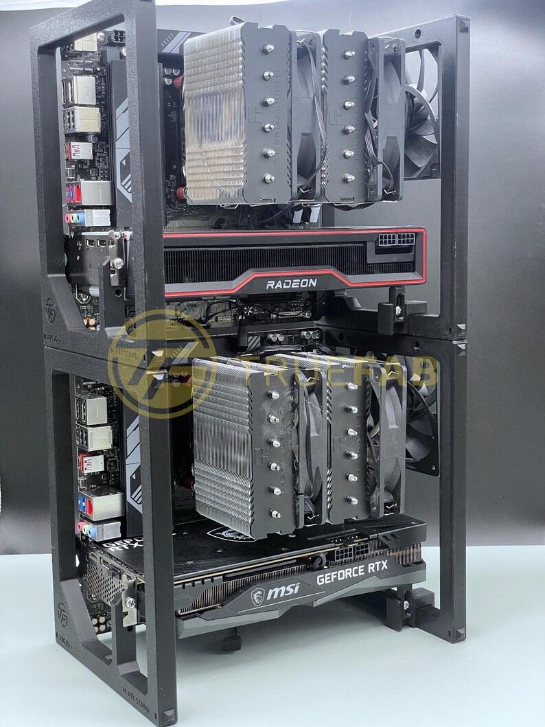 M-ATX Cpu + Gpu Stackable Rig Stand | CPU Crypto Mining, Test Rig ...
