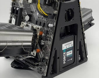 Print Files: Dual Motherboard Stand + PSU for CPU Crypto Mining, Test Rig, or Desktop PC