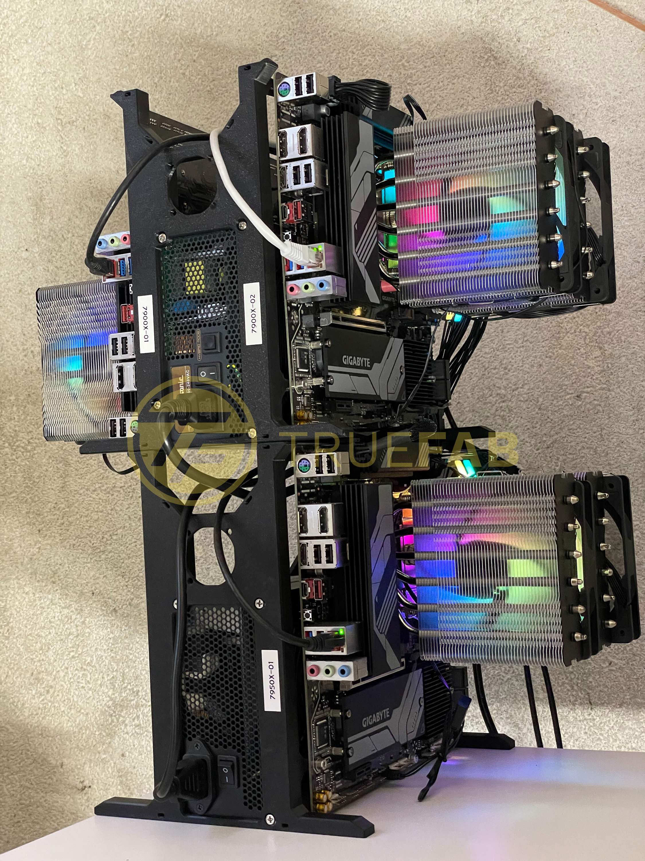 Motherboard GPU Stand 3D Printed Crypto Mining / PC Test Bench With GPU  Stand - Open Air Motherboard Rack Universal Mining Frame