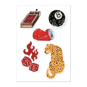 Cool Girl Sticker Sheet Pinterest Girl Sticker Pack Downtown Girly Aesthetic Star Girl Stickers Planner Laptop Stickers Water Bottle Decal