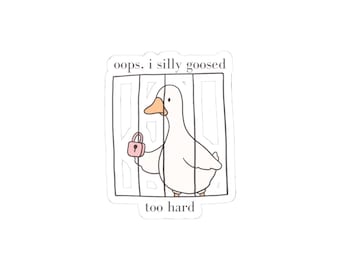 Silly Goose Sticker: Funny Laptop Decal, Water Bottle Accessory