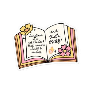 Sometimes Im Not the Book Someone Should Be Reading Sticker. Amaya Papaya Quote Sticker, Viral Love Island Sticker, Soft Aesthetic Sticker