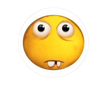 Funny Emoji Stickers, Huh, Laptop Stickers, Water Bottle Sticker Trendy Sticker, AI Emoji Decal