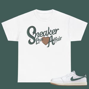 Jordan 1 Low OG WMNS Oxidized Green - Sneaker Love Affair - Unisex Heavy Cotton Sneaker Matching Tee