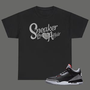 Jordan 3 Black Cement 2024 - Sneaker Love Affair - Unisex Heavy Cotton Sneaker Dopasowana koszulka