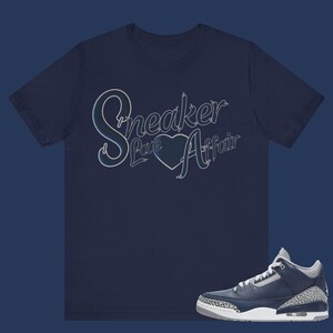 Jordan 3 Midnight Navy aka Georgetown - Sneaker Love Affair - Unisex Sneaker Pasujące Koszulki