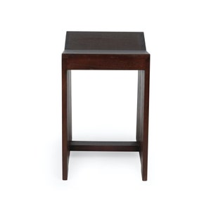 Tabouret en bois de style Chandigarh Marron foncé, noir Tabouret de couture, Charlotte Perriand, Jeanneret, Corbusier, Capitol, tabouret OWS, J.T.H. Appartements image 10