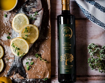 Grecka oliwa z oliwek 12 butelek X T elia Oliwa z oliwek Premium EVOO Zielona szklana butelka z Grecji 750 ml - 1 karton Darmowa wysyłka do Europy