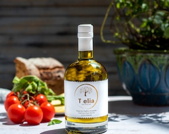 Greek Olive Oil 12 Bottles X Telia Olive Oil Ultra Premium EVOO Flint 500ml - 1 Carton Box Free Shipping to Europe