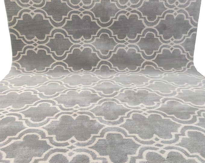 Hand-Tufted Wool Area Rug: Modern Parsian Style, 5x8 Soft Pile