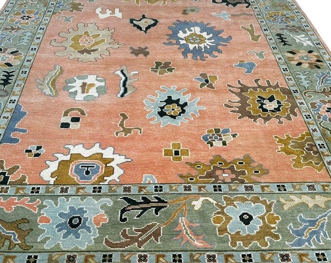 Oushak Rug Hand Knotted Turkish Wool Antique Large Area Living Room Bedroom Home Decor