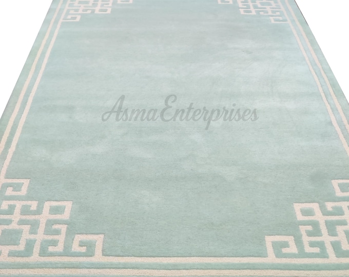 Hand-Tufted Wool Area Rug: Modern Persian Style, Soft Pile 5x8