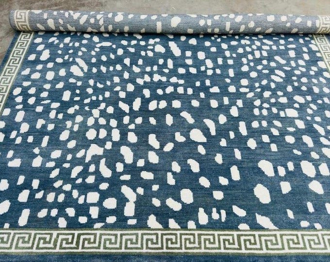 Hand Knotted Modern Oushak Rug, Antique Oushak Wool Area Rug for Living Room Bedroom dining room