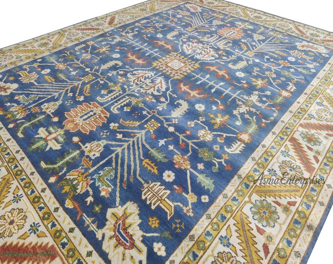 Hand-Knotted Heriz Wool Rug 12x15: Persian Oriental Area Rug 12x15 feet |Ready to Ship For Living Room Bedroom Home Decor