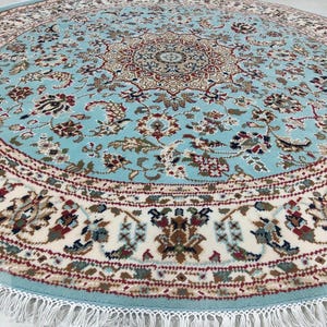 High Quality Nain Persian Rug, Dining Room Living Room Bedroom, 8x8 Round In Any Size Hand-Knotted, Large Area Rug, Traditional Persian Rug,