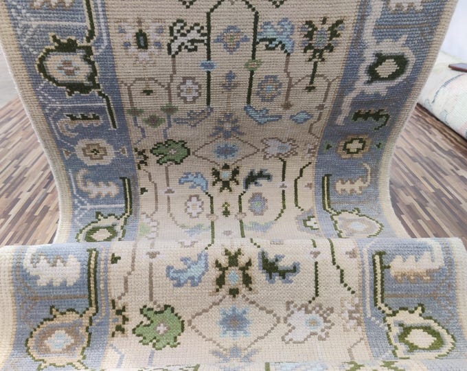 Oushak Runner Turkish Runner hand Knotted Area Rug