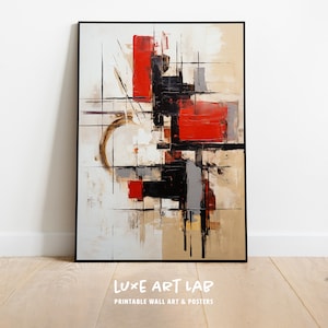 CRIMSON CRESCENDO | Abstract art | wall art | impressionism | wall decoration