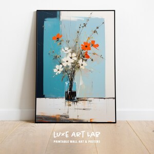 FLOWERS IN VASE | Abstract art | wall art | impressionism | wall decoration