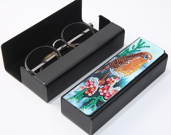 Bird Glasses storage box sunglasses case diamond painting glasses case christmas