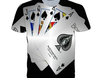 Poker royal flush Shirt tshirt top new custom clothing high quality Shirt tshirt