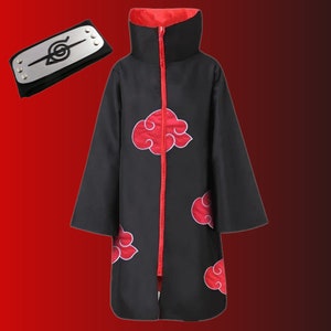 Red Cloud Ninja Cloak, Unisex Anime Cosplay Costume, Anime Expo Cosplay ...