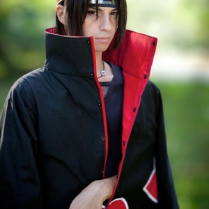 Naruto Uchiha Itachi Cosplay Costume Whole Set Akatsuki Cloak