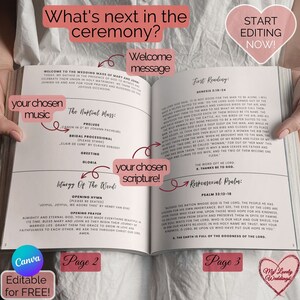 Printable Bifold Catholic Wedding Program Template, Full Mass 8 Pages ...