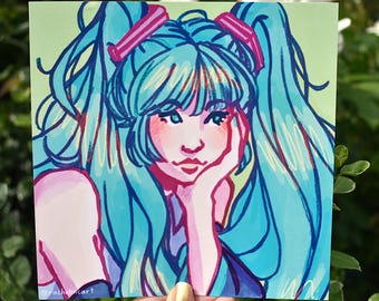 Hatsune Miku Square Print | Vocaloid