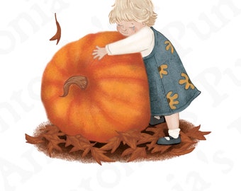 Enchanting, Limited Edition Giclee Prints, from the story book Antonia's Pumpkin. Signed by the illustrator Melissa Pinkstone. Unframed.