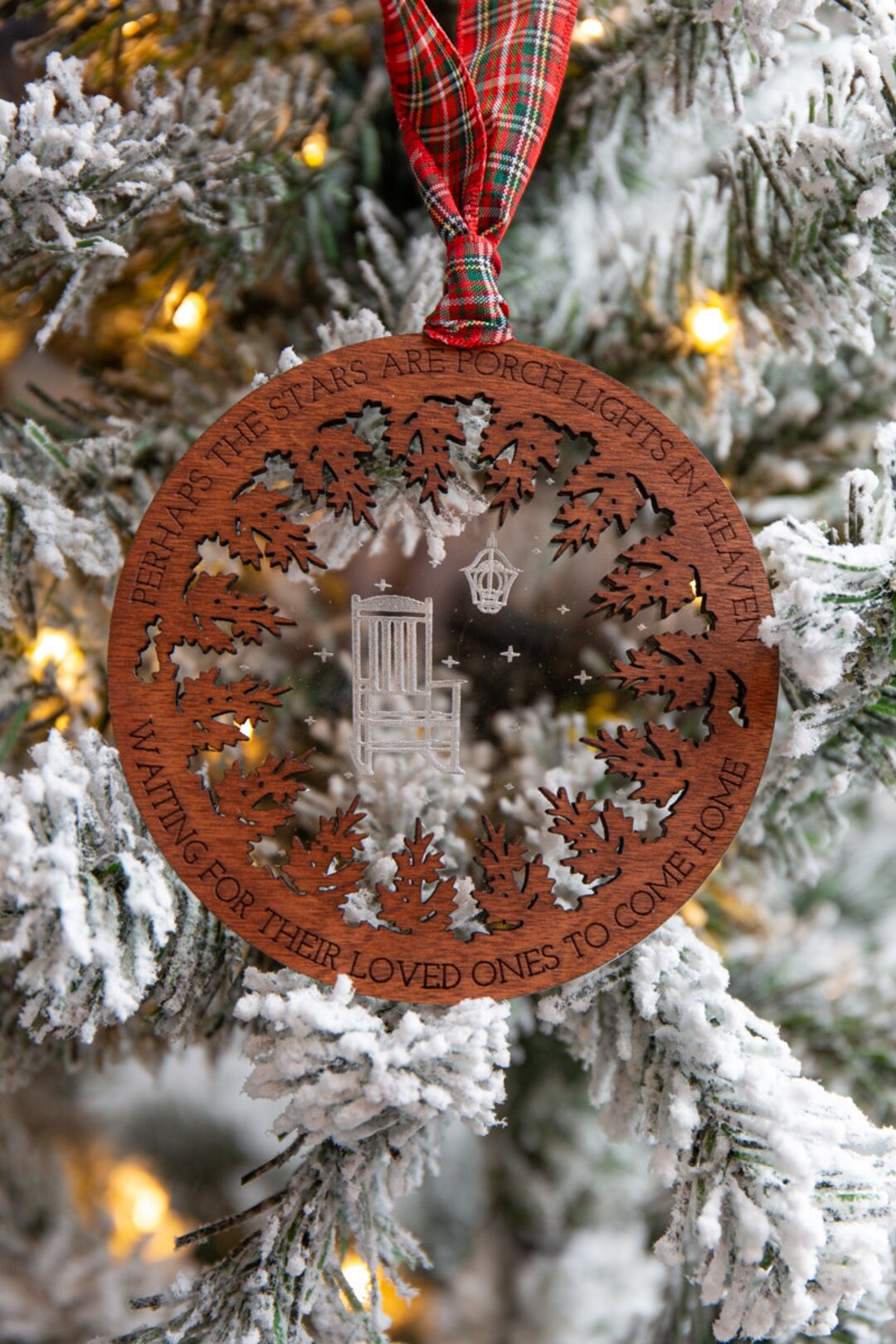 Engraved Memorial Ornament, Remembrance Ornament, Memorial Decor, in