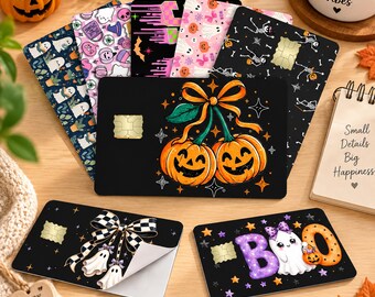 Bonita pegatina para tarjeta de crédito, calcomanía para tarjeta de débito femenina, regalo para cartera con estampado de leopardo