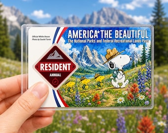 Funda para pase del Parque Nacional Puppy Ranger, titular del pase America the Beautiful