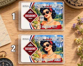 Funda para pase de parque nacional "America the Beautiful" anti-Trump, portapases para parques nacionales, regalo divertido para excursionistas.