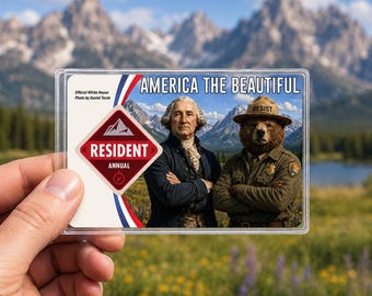 Funda para pase del Parque Nacional Resist Bear, portapases anti-Trump para Estados Unidos, regalo para excursionistas