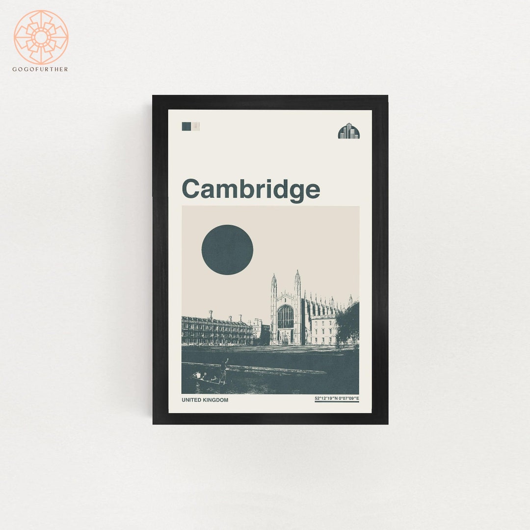 Cambridge Poster England Poster Cambridge Print Cambridge Etsy