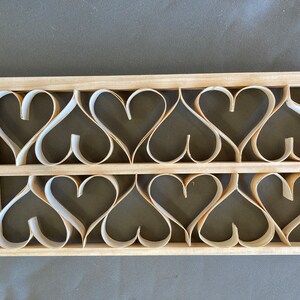 12 Mini Honey Hearts in a Langstroth deep frame.  Ideal for your bees to fill with delicious honey as special gifts.