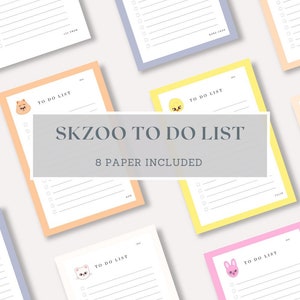 Lista de tarefas SKZOO, lista de tarefas SKZ, pacote de planejador, para impressão, download instantâneo, planejador digital, tamanho A4/A5/A3/Carta