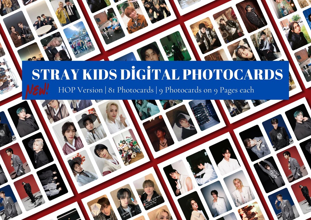 Stray Kids Photocards, HOP Version, 81 Printable Photocards