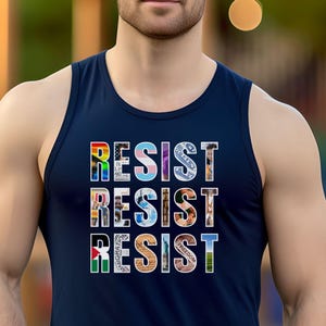 Resist Tank Top | Queer Activist Shirt | LGBTQ Protest Pride Tank | Trans Ally Tee | Social Justice Top | Free Speech | BLM Tank | Feminist