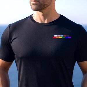 Progress Pride T-Shirt: Subtle LGBTQ Rainbow Stripes