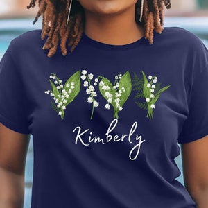 May Personal Birth Flower, Birth Month Flower Design, Lily of the Valley Flower, Birth Flower Bouquet, Birth-Flower Gift, Personalized May