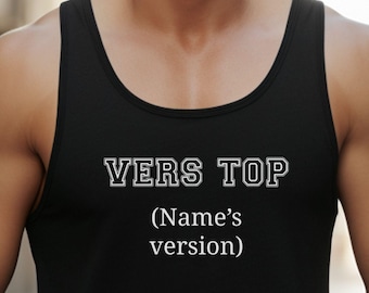 Canotta VERS TOP personalizzata: maglietta LGBTQ Pride, nome personalizzato